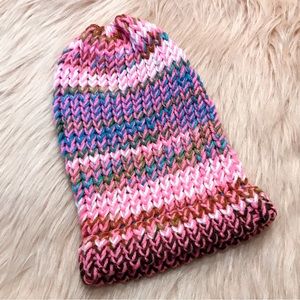 Handmade Pink Colorful Beanie